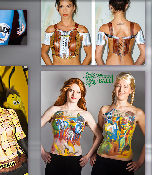 bodypainting kleidung ball