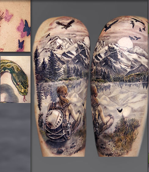 tattoostudio, graz, schlange, gaensebluemchen, orchidee, schildkrte