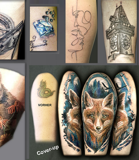 tattoostudio graz taschenuhr kreuz spitze schmetterling 